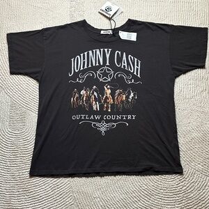 Daydreamer Black Johnny Cash Graphic Tee